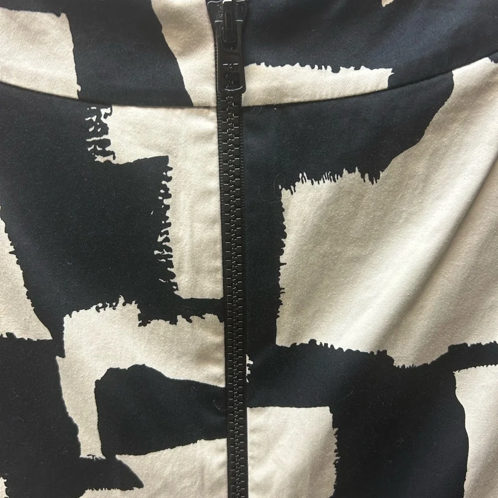 Kate Spade “Jane” Black and Cream Midi Dress